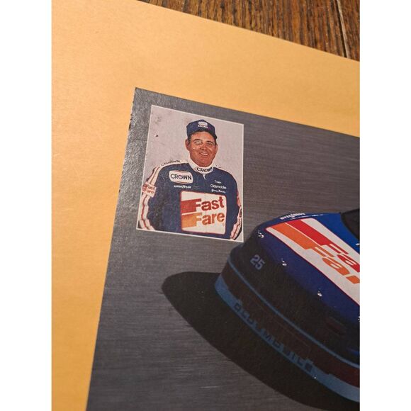 Vintage 1990 Jimmy Hensley NASCAR Driver Card #25 Fast Fare Crown Oldsmobile - Picture 2 of 4